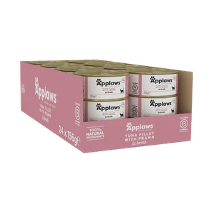 Applaws Natural Adult Wet Cat Food Tuna Fillet with Prawn in Broth 24 x 156g Ti - Picture 1 of 6