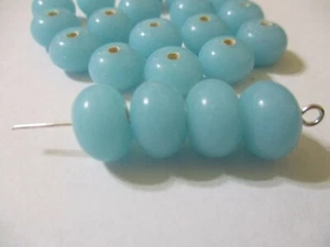 50 Blue Lampwork  11x8 mm Glass  Beads  Jewelry Crafts   V52 - Picture 1 of 5