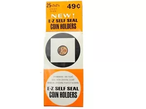 Vintage Hudgeons E-Z Self-Seal Half-Dollar Coin Holders - Bild 1 von 2