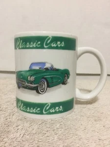 Classic Cars 1960 Chevrolet Corvette Mug Cup Green/White Logo Celebrate  - Picture 1 of 12