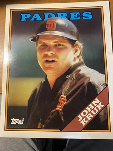 1988 Topps John KrukBaseball School Paper Pocket Folder- - Picture 1 of 3