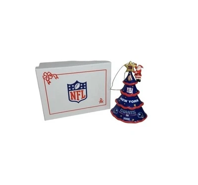 NY Giants NFL - Danbury Mint 2009 Christmas Tree Porcelain Ornament 5"  with Box - Image 1 of 4