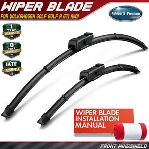 2x Front 26" & 18" Windshield Wiper Blades for Volkswagen Golf Golf R GTI Audi - Picture 1 of 12