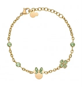 Bracciale DISNEY MINNIE MOUSE B600624YRGL-55.CJ in acciaio dorato anallergico e  - Picture 1 of 1