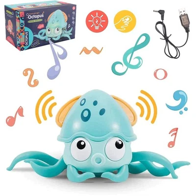 Krabbelnder Oktopus Spielzeug Babyspielzeug Krabbelspielzeug Mit Musik & Licht - Bild 1 von 4