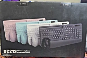 Kabellose Tastatur und Maus Ergonomische Combo 2.4G Full-Size Leise KC213 - Bild 1 von 4
