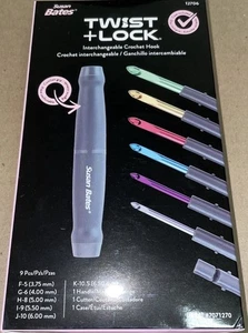 Susan Bates Twist + Lock Interchangeable Crochet Hook Set 12706 BRAND NEW - Picture 1 of 1