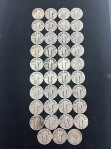 SASA Lot Of 39 Dated Standing Liberty Quarters Common Dates - Picture 1 of 6