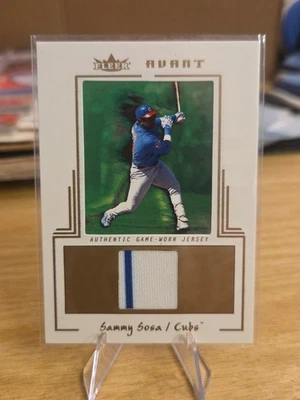 2003 Fleer Avant #17 Sammy Sosa Chicago Cubs Official Game Worn Jersey Card /50 - Image 1 of 3