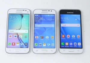 Lot of 3 Working Samsung Galaxy J1 & Galaxy Core Prime 4.3" 8GB Smartphones - Picture 1 of 12