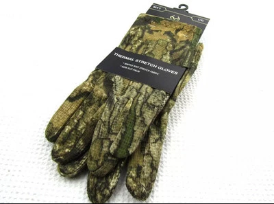 Realtree Thermal Stretch Camouflage Men's Gloves Size L/XL, New - Image 1 of 4