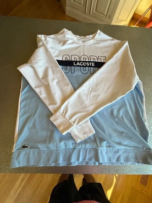 Lacoste Sweatshirt FR9/4XL Crewneck Lt Blue and White - Image 1 of 4