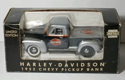 1998 Vintage Harley Davidson 1952 Chevy 3100 Truck Diecast Blue Springs Missouri - Image 1 of 4
