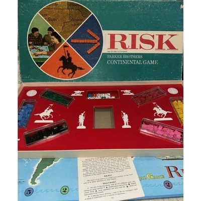 Vintage Risk Parker Brothers Continental Board Game 1968 Missing Cards - Image 1 of 4