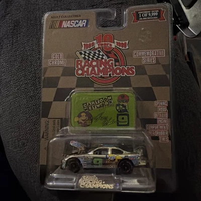 Racing Champions NASCAR Gold Chrome Car #9 Jerry Nadeau Cartoon Network 1/9999 Foto 1 de 2