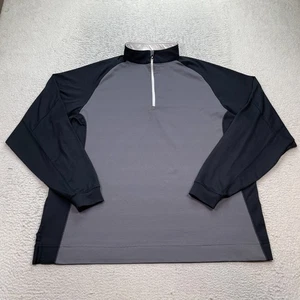 Pull de golf homme FootJoy quart fermeture éclair gris noir taille XL stretch lourd - Photo 1/7