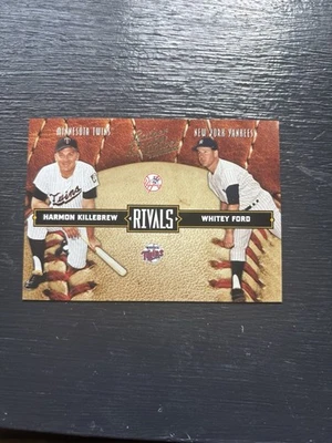 2004 Donruss Leather & Lumber Rivals /2499 Whitey Ford Harmon Killebrew HOF - Image 1 of 2