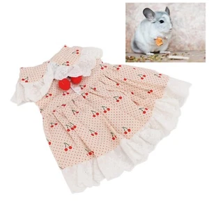 Pet Dress Cotton Breathable Soft Cherry Pattern Cute Pet Skirt for Puppy Bunny - Picture 1 of 27