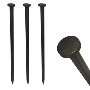 Heavy Duty Single Head 1x30 Steel Stakes Canopy Tents Inflatables Anchor 4 Pack - Picture 1 of 5