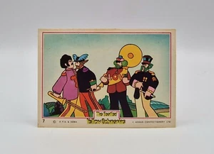 1968 THE BEATLES YELLOW SUBMARINE ANGLO CONFECTIONERY GUM CARD #7 07 VGC RARE P1 - Picture 1 of 2