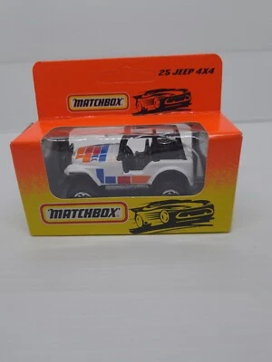 Vintage matchbox Superfast 1-75 Jeep 4x4 # 25 1993 White Diecast Car New In Box - Image 1 of 4