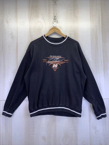 Vintage Chase Authentics Tony Stewart #20 The Home Depot Mens Sweatshirt Size L Cover