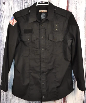 Camisa de trabajo uniforme PDU 5.11 Tactical Series para hombre talla L negra 16.5 (34/35) L/S Foto 1 de 4