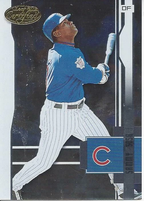 2003 Leaf Certified Samples Sammy Sosa 9 Cubs - Image 1 of 2