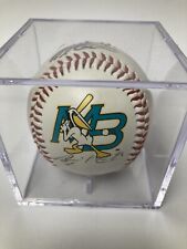 Myrtle Beach Pelicans Autographed Baseball in Plastic Display Case