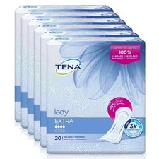 TENA Lady Extra - 6 Packungen / 6 x 20 = 120 Stück (1 Karton)