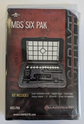 New LaserLyte MBS SIX PAK for MBS-1, MBS-1722 Scope Leveler, .22-.50 Tool Kit, + - Image 1 of 4