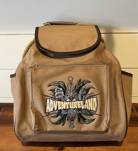 Walt Disney World Magic Kingdom Adventureland Large Khaki Canvas Backpack - Picture 1 of 15