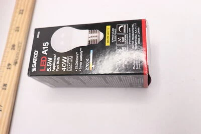 Satco A15 LED Bulb 450 Lumens Warm White 5.5W S9030 - Image 1 of 3