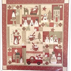 Uncut Bunny Hill MERRY MERRY SNOWMAN Quilt Pattern 2035 62" x 66" - Picture 1 of 3