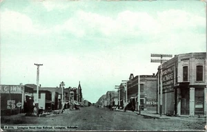 Lexington Street from Railroad dirt road Lexington Nebraska Postcard OS Kinney - Picture 1 of 2