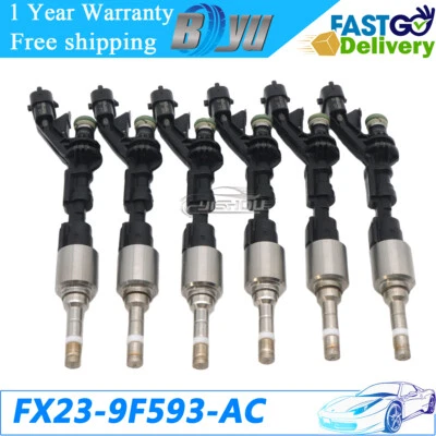 FX23-9F593-AC 6PCS New Fuel Injectors For Jaguar F-Type XJ XF 3.0L V6 2013-2015 - Imagem 1 de 4