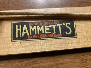 Vintage Hammett’s School Supplies Wooden Holder with String Old T1 - Picture 1 of 12