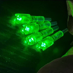 12pcs Archery LED 6.4mm Nocks Automaticaly Red Glow Lighted for Crossbow Arrows - Picture 1 of 14