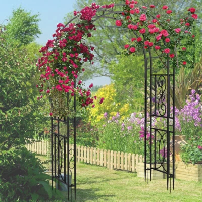 215CM Tall Solid Iron Garden Arbor Climbing Plants Trellis Beautiful Entrance AU - image 1 of 4