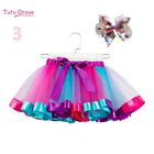 Baby Girl Tutu Skirt Layer Colorful Fancy Tulle Crinoline Petticoat Bow Cute New