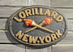 FIRE MARK: Lorillard Fire Insurance Company Cast Iron Sign P PLAQUE MARKER - Picture 1 of 5