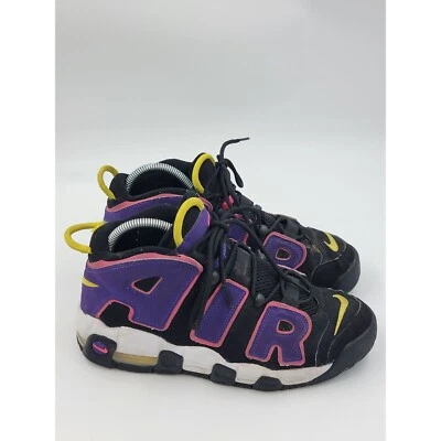 耐克 Air More Uptempo 96 GS 尺码 6.5Y Black Court 紫色 Hyper Pink DZ5278 001 — 第 1/4 张图片
