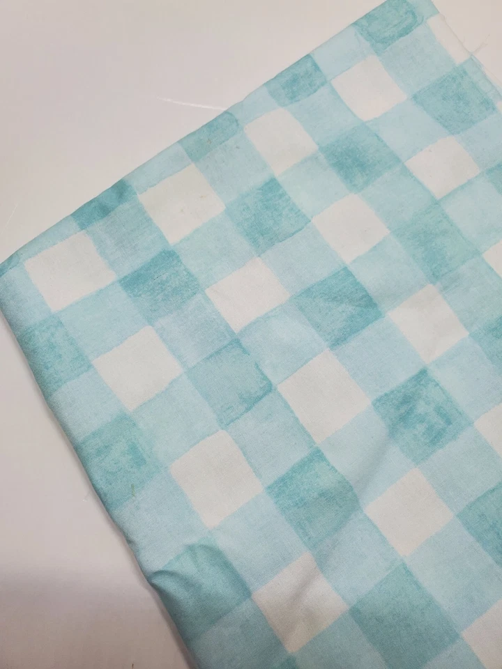 Sarah Jane Fabric Sommer Blue Plaid Michael Miller Sew Quilt FAT QUARTER  - Image 1 of 1