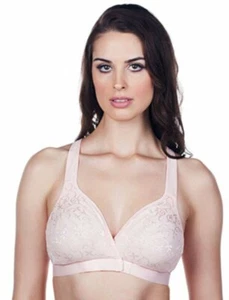 907V1 Leading Lady 650 Front Closure Crossover Seamless Cup Bra 40DD Pink - Picture 1 of 1