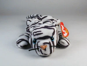 Ty Beanie Baby Blizzard the Tiger Style #4163 DOB 12-12-96 - Picture 1 of 2