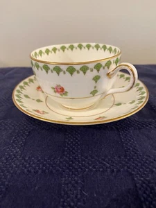 George Jones Son Crescent Bouillon Soup Cup and Saucer Higgins and Seiter Rose - Picture 1 of 10
