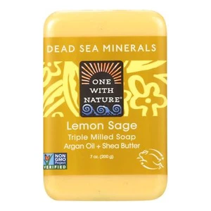 One With Nature Dead Sea Minerals Soap with Argan Oil Lemon Sage 7 oz Pack of 12 - Picture 1 of 1