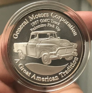 1/2oz .999 Fine Silver 1957 GMC Truck Palomino Pick Up - General Motors - Picture 1 of 3