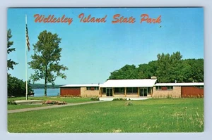 Wellesley Island State Park Administration Bldg New York NY Chrome Postkarte Q2 - Bild 1 von 2