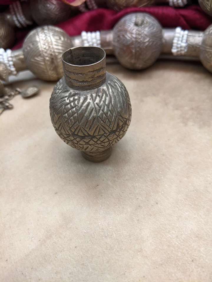 Gran abalorio de pelo Baluch tribal antiguo de Baluchistán adorno étnico (#12909) Foto 1 de 4